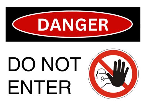 Danger Sign Template - Do Not Enter Download Printable PDF | Templateroller