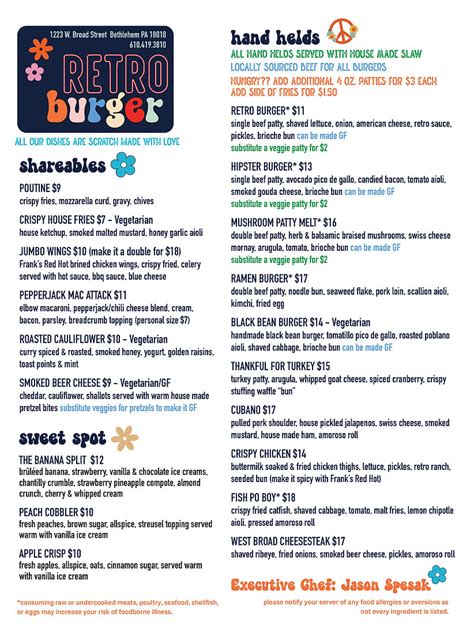 MENU | Retro Burger