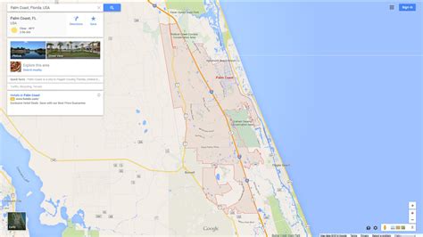 Palm Coast Florida Map and Palm Coast Florida Satellite Image