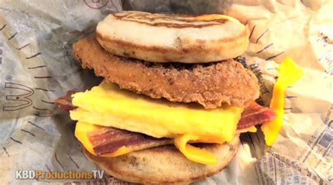 Chicken, Egg, Bacon & Cheese McGriddle | Breakfast menu, Bacon cheese ...