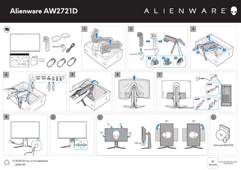 Alienware AW2721D Monitor Setup Guide | Dell