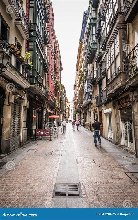 Old town Bilbao, Spain editorial photo. Image of church - 34020676