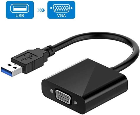 USB to VGA Adapter, Multi-display USB VGA Converter, Up to 1920×1080 Resolution, Multi Monitor ...