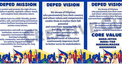 DepEd Vision Mission Core Values Poster