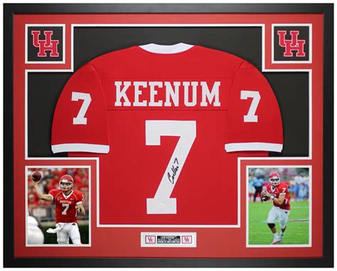 Framed Autographed Jerseys - Framed Football Jerseys - Case Keenum ...