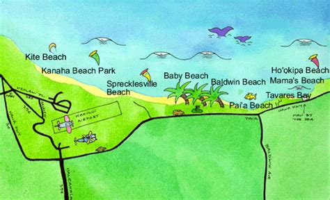 Maui North Shore Beach Map - North Shore Maui • mappery