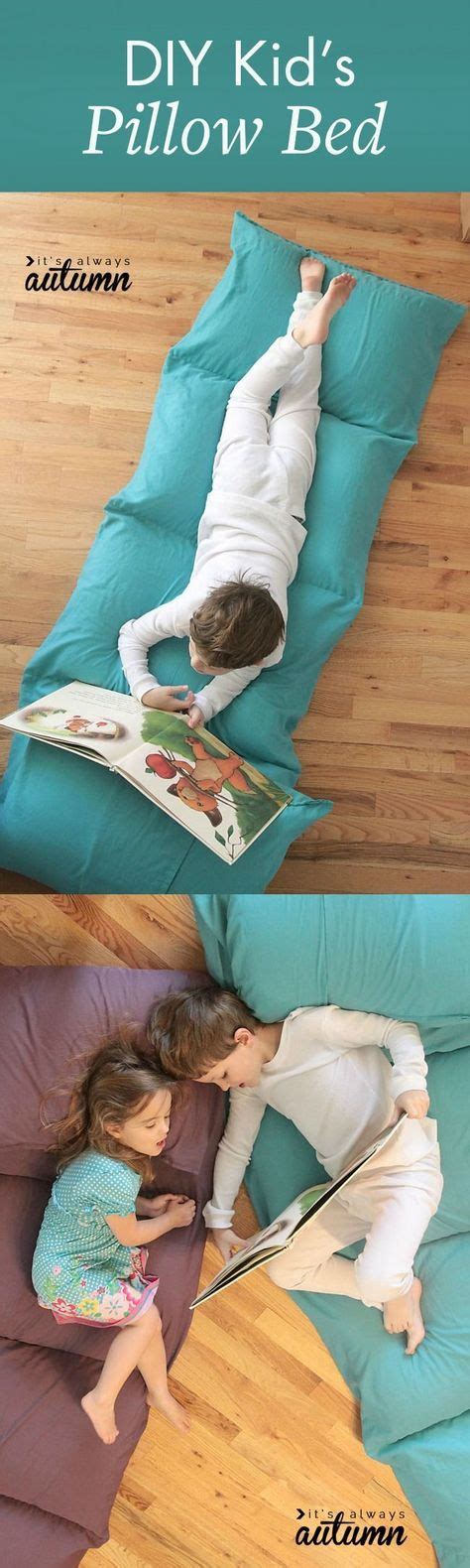 Ideal for reading, movie watching, and snuggling, this DIY Kid’s Pillow Bed, from It’s Always ...