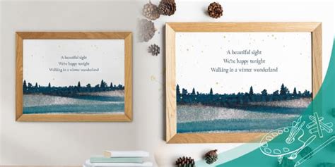 Winter Wonderland Song Lyrics Poster | Twinkl Art Gallery