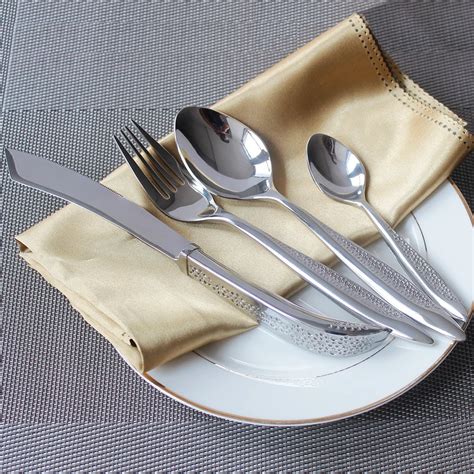 luxury Brand 304 Stainless Steel Flatware Cutlery Sets Dinner Knife ...