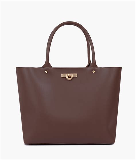 Dark brown zipper tote bag – RTW Creation