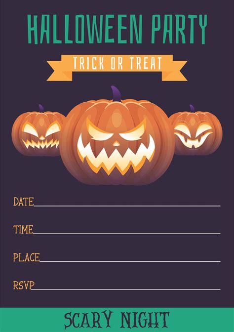 Downloadable Free Printable Halloween Party Invitations