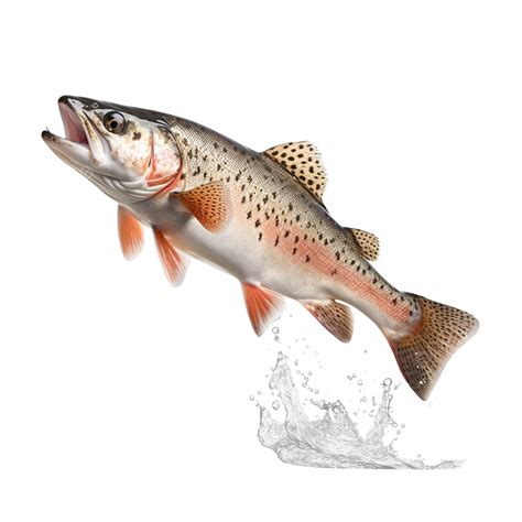 Spotted Speckled Trout Fish Jumping, Trout, Fish, Salmon PNG Transparent Image and Clipart for ...