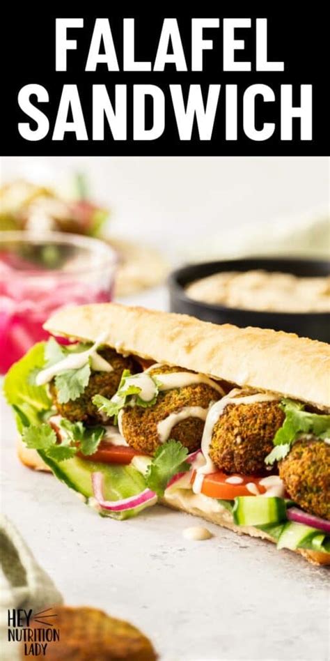 Falafel Sandwich - Easy Vegan Recipe - Hey Nutrition Lady