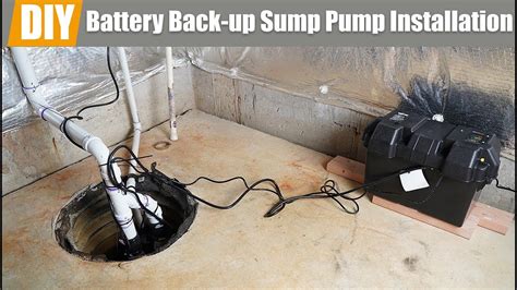 Battery Backup Sump Pump Installation - YouTube