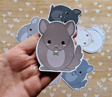 Chibi Chinchilla Stickers and Magnets | Etsy