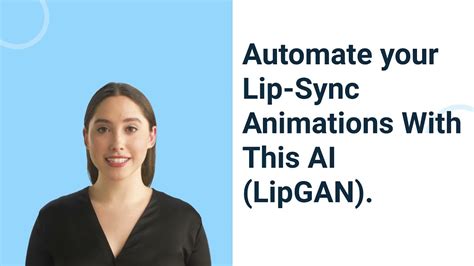 Automate your Lip-Sync Animations With This AI (LipGAN) - YouTube