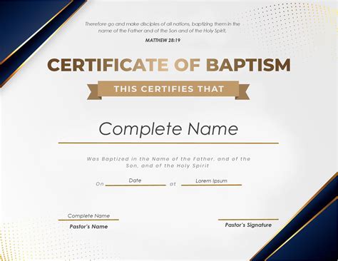 Downloadable free baptism certificate template word - panagospel