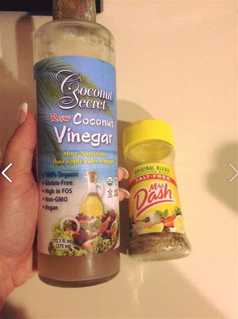 Make your own salad dressing! Coconut vinegar + Mrs.Dash = a quick and delicious dressing ...