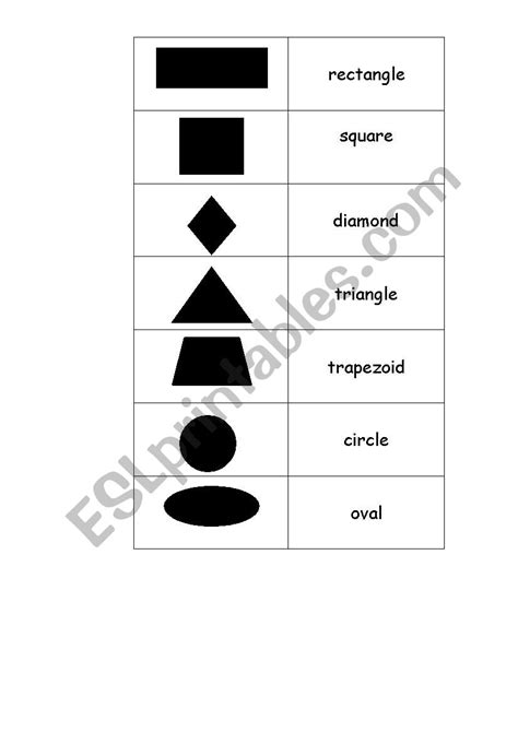 Shapes - Memory Game - ESL worksheet by Ms. Maria Carvalho