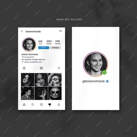 Premium PSD | Instagram Business Card Template