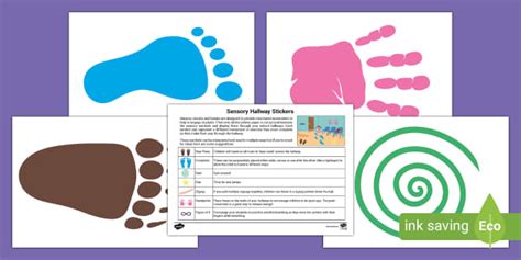 Sensory Hallway Sticker Templates (teacher made) - Twinkl