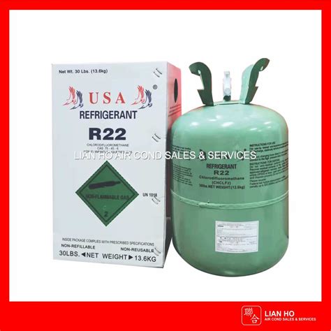 USA Refrigerant R22 13.6KG (USA R22 GAS) - Lian Ho Air Cond