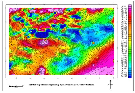 Total Field Intensity Map of the Magnetic Data of the Study Area ...