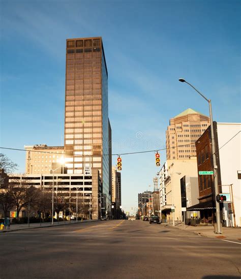 Dayton, Ohio Skyline at Night Stock Photo - Image of ohio, cityscape ...