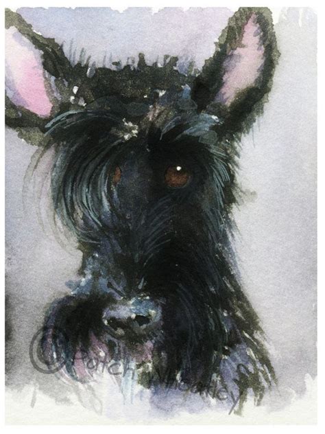 Scottie Dog Art Print Scottish Terrier Unframed Print #114 | Perros escocés, Arte sobre perros ...