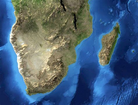 Southern Africa satellite imagery + 3D elevation - by Scott Reinhard : MapPorn