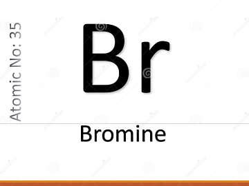 Bromine Chemical Element Symbol Illustration Stock Illustration ...