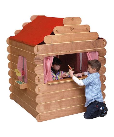 Take a look at this Natural Log Cabin on zulily today! Wood Playhouse, Indoor Playhouse, Luxury ...