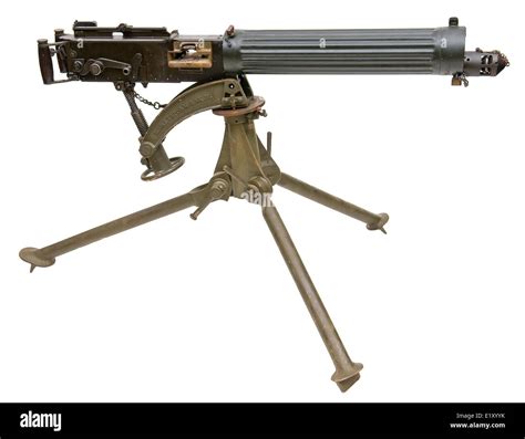 British Army Vickers .303 machine gun on tripod Stock Photo: 70048823 - Alamy