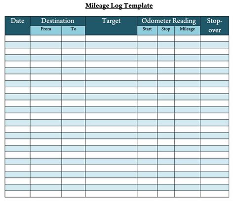 Mileage Report Template Excel ~ Excel Templates