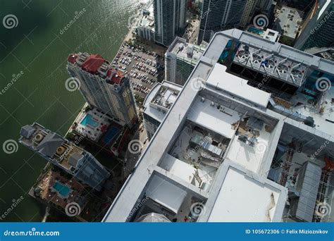 Aerial City Drone View High Above a Building Stock Photo - Image of inspection, drone: 105672306