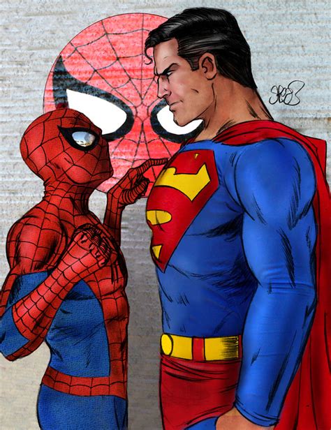 Spider-man vs Superman by MarkSpearsArt on DeviantArt