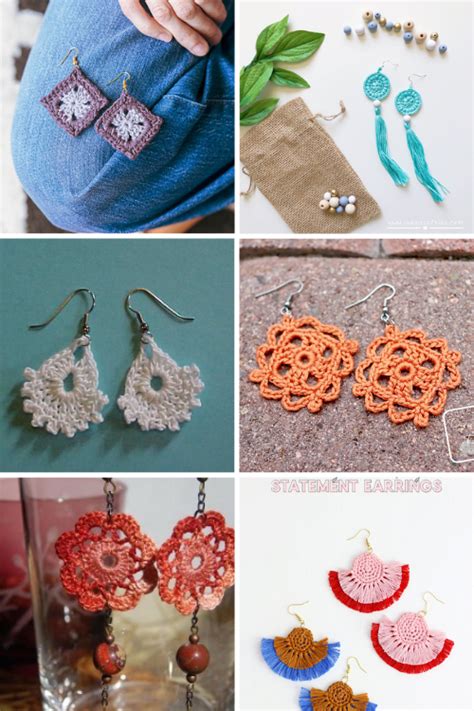 Free Crochet Earring Patterns: 30+ Elegant Designs / Dailycrochet.com | Crochet earrings pattern ...