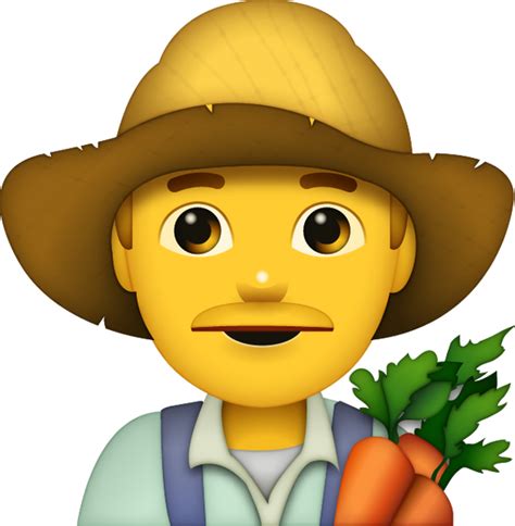 Farmer Emoji - Man [Free Download All Emojis] | Emoji Island