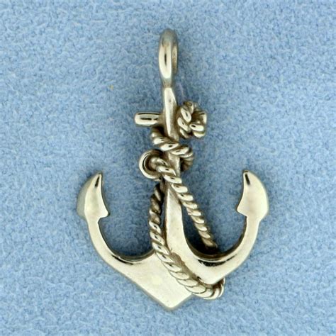 Lot - Anchor Pendant in 14K White Gold