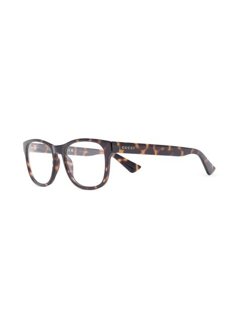 Gucci Eyewear tortoiseshell-effect square-frame Glasses - Farfetch