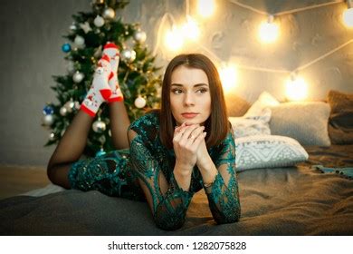 Beautiful Girl Portrait Lying On Bed Stock Photo 1282075828 | Shutterstock