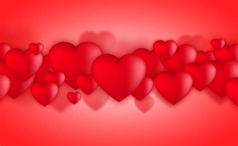 Valentines day hearts, Love balloons on red background 274237 Vector ...