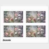 Woodland Flowers Rectangular Sticker | Zazzle