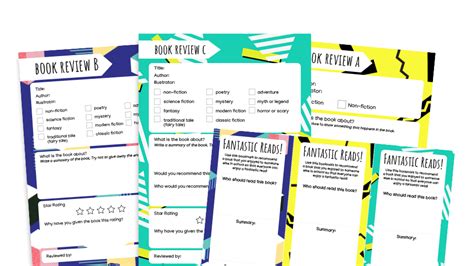 Book review templates pack for KS1 and KS2 | Plazoom