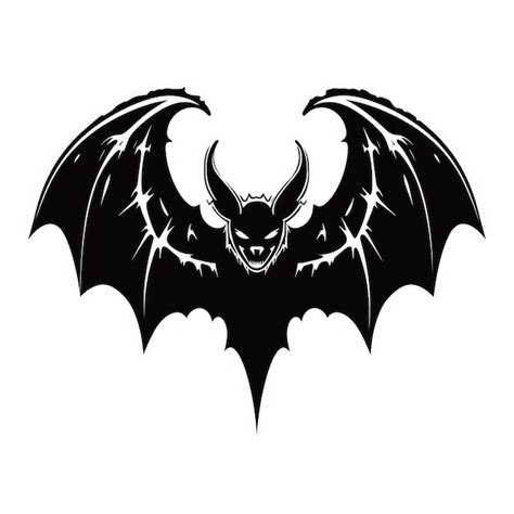 Premium Photo | Bat logo black and white AI generated Image