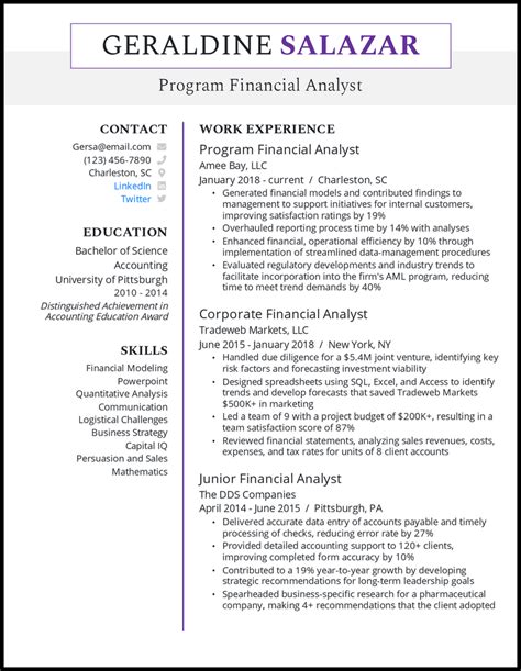 7 Financial Analyst Resume Examples for 2022 (2022)