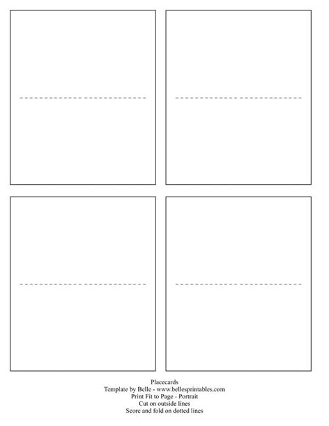 001 Place Card Template Word Ideas Dreaded 4 Per Sheet Free For Place Card Templ… | Printable ...