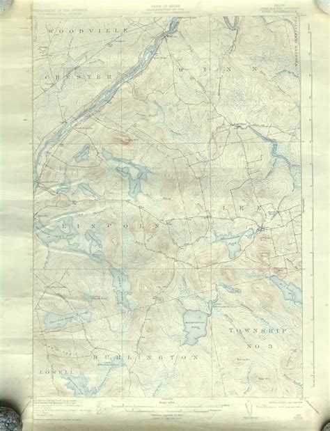 VINTAGE MAINE MAP 1935 Topographic Us Department Geological - Etsy