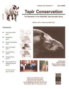 Tapir-Conservation-News-June-2003 | Tapir Specialist Group