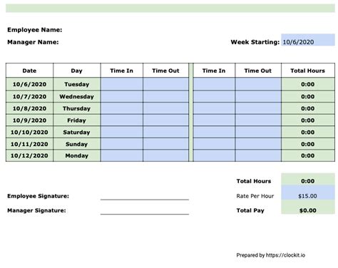 Monthly Timesheet Template For Excel And Google Sheets Fillable Form | Hot Sex Picture